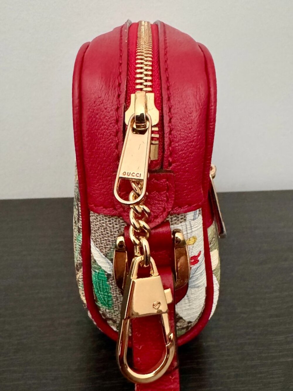 Gucci Ophidia GG Flora Flower Supreme Canvas Leather Crossbody Shoulder Bag - Picture 5 of 8